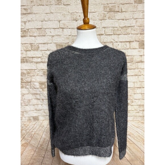 Peruvian Connection Vintage Alpaca Sweater Pullover Gray Black Size XS - Picture 2 of 8
